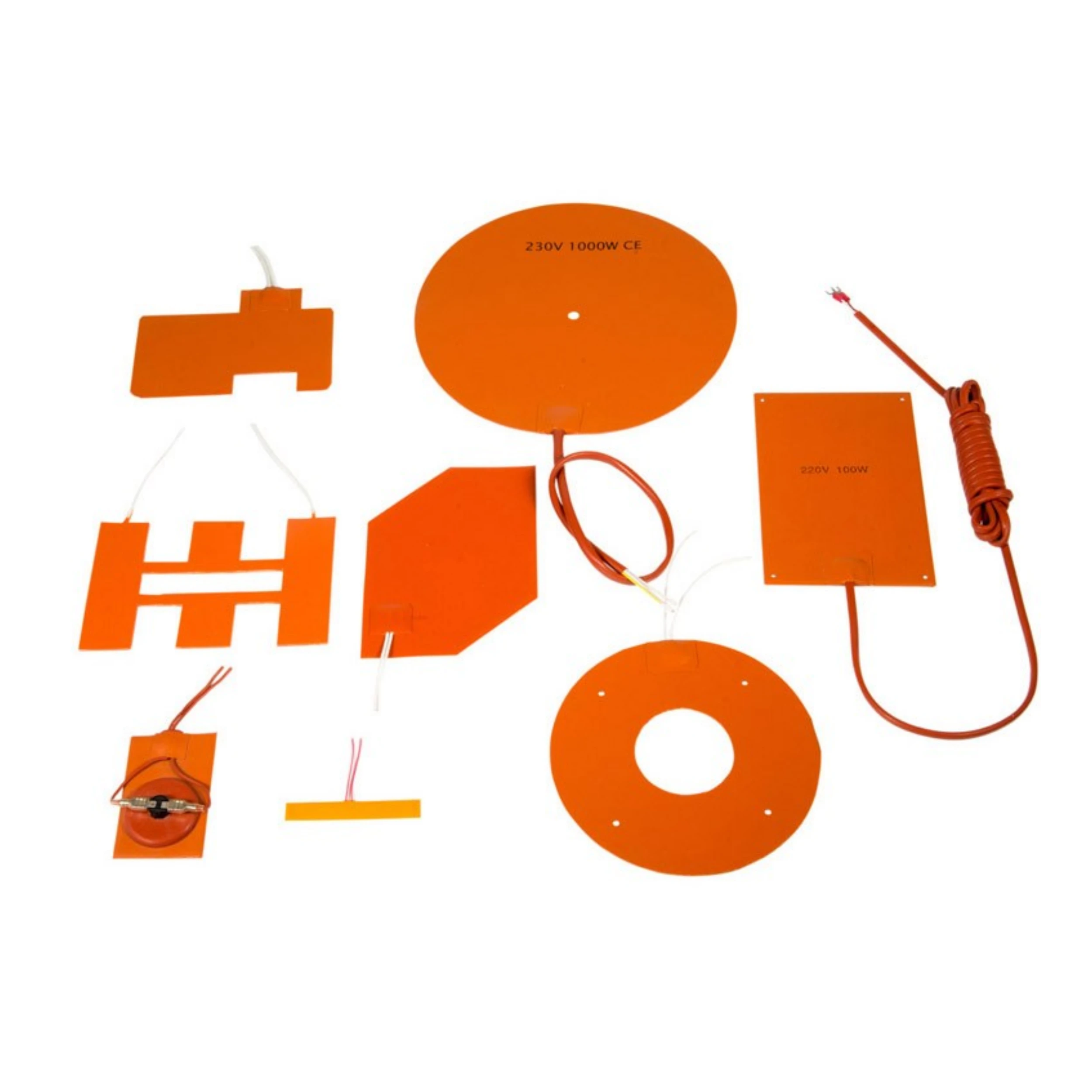 12V Silicone Rubber Heating Pad 200x200mm Adhesive