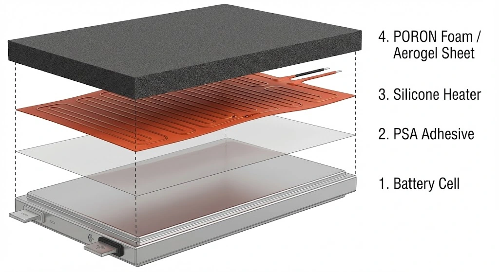 Integrated thermal assemblies combine heating, insulation, and compression padding into a single SKU.