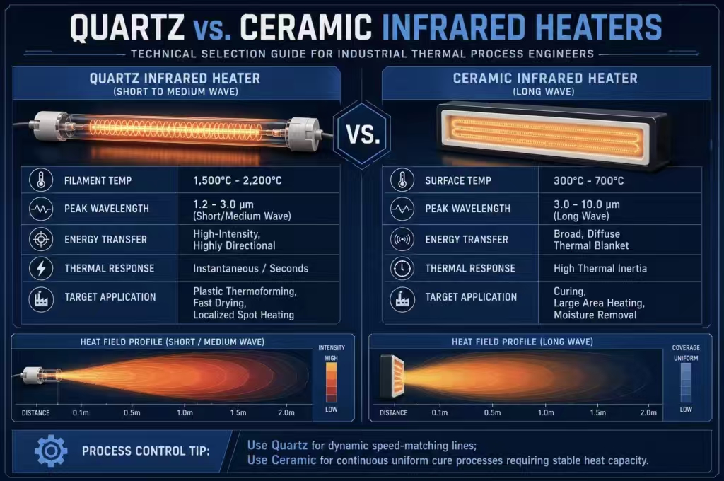 QUARTZ VS. CERAMIC INFRARED HEATERS