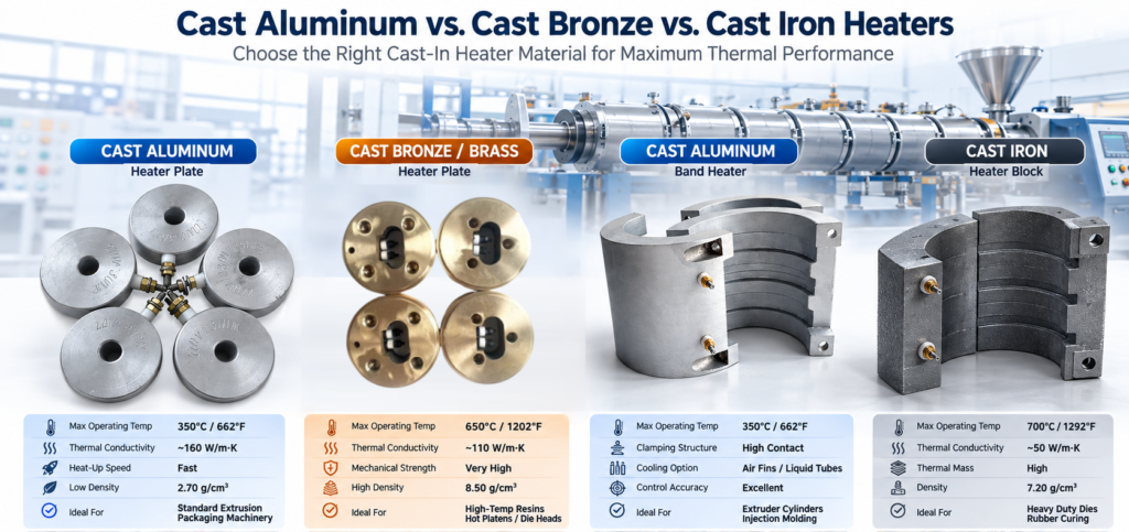 Cast Aluminum Heater Plate Cast In Heater for Extruder and Hot Platen