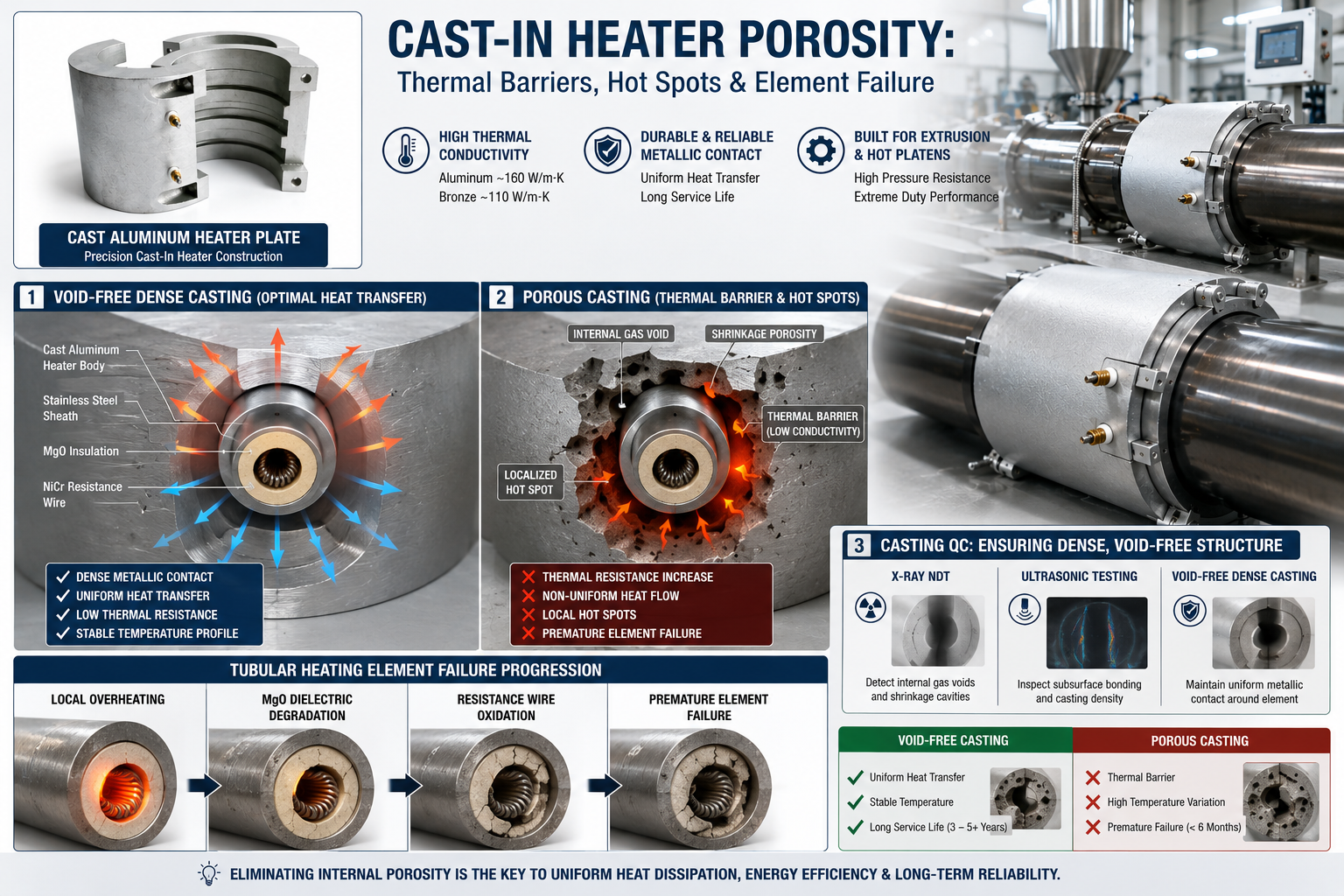 Cast Aluminum Heater Plate Cast In Heater for Industrial Heating