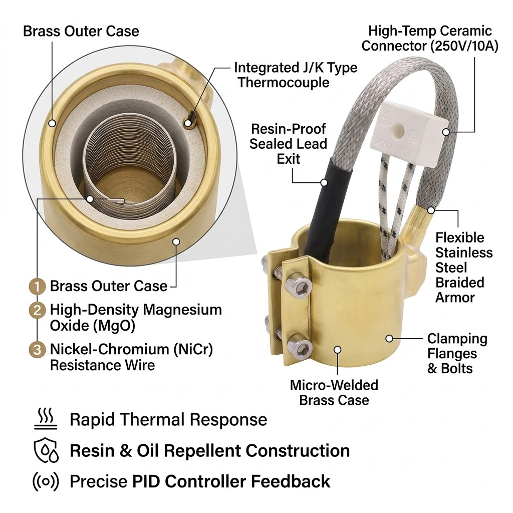 Hermetically Sealed Brass Nozzle Heater