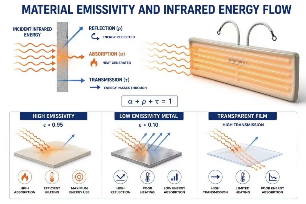 MATERIAL EMISSIVITY AND INFRARED ENERGY