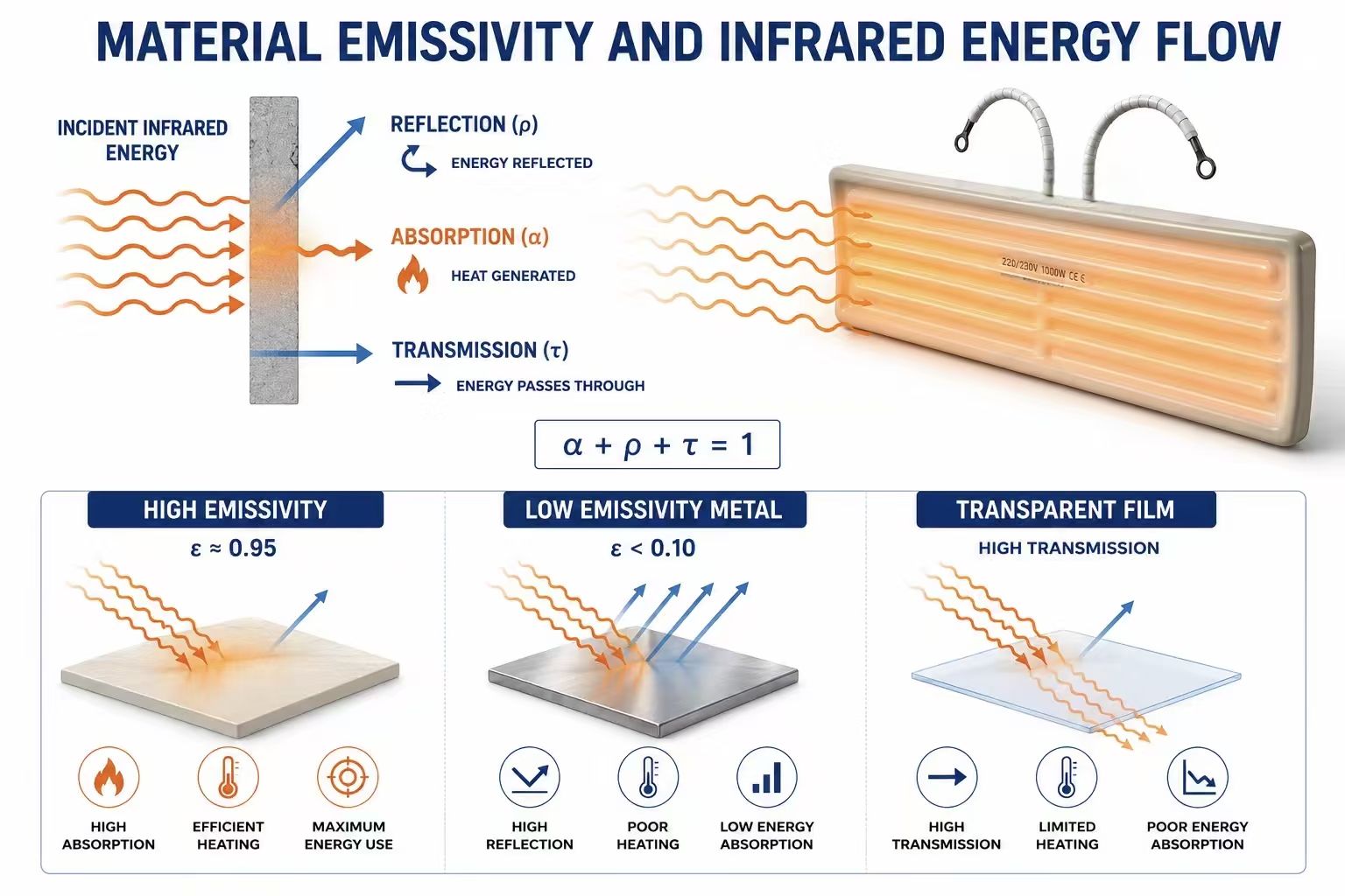 MATERIAL EMISSIVITY AND INFRARED ENERGY