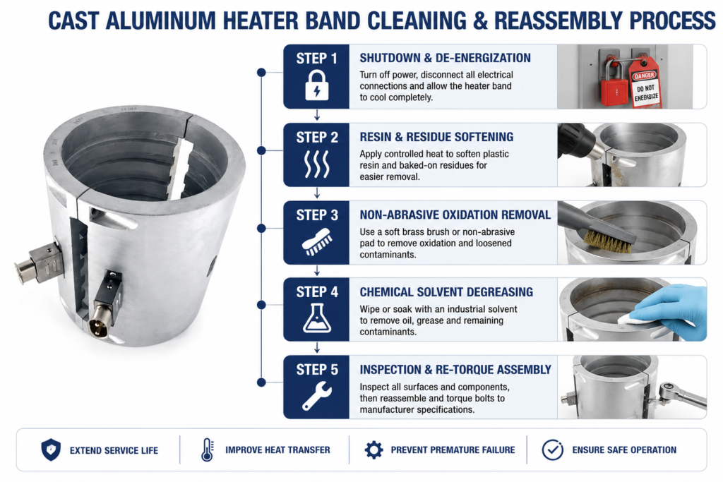 cast in heater maintenance
