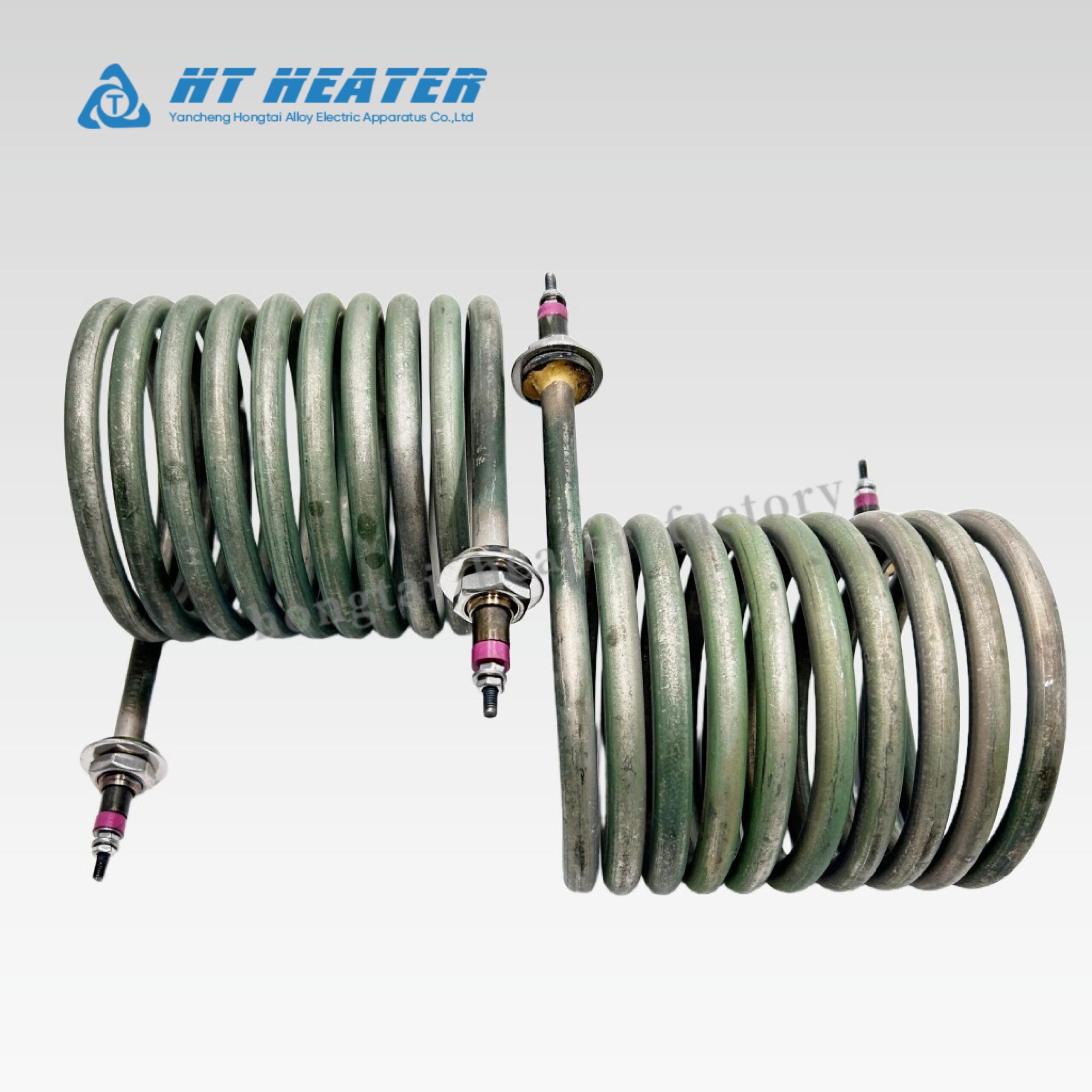 Coiled Tubular Heating Element with Threaded Fasteners
