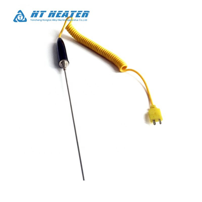 Coiled Wire Handheld Needle Type K Thermocouple Probe