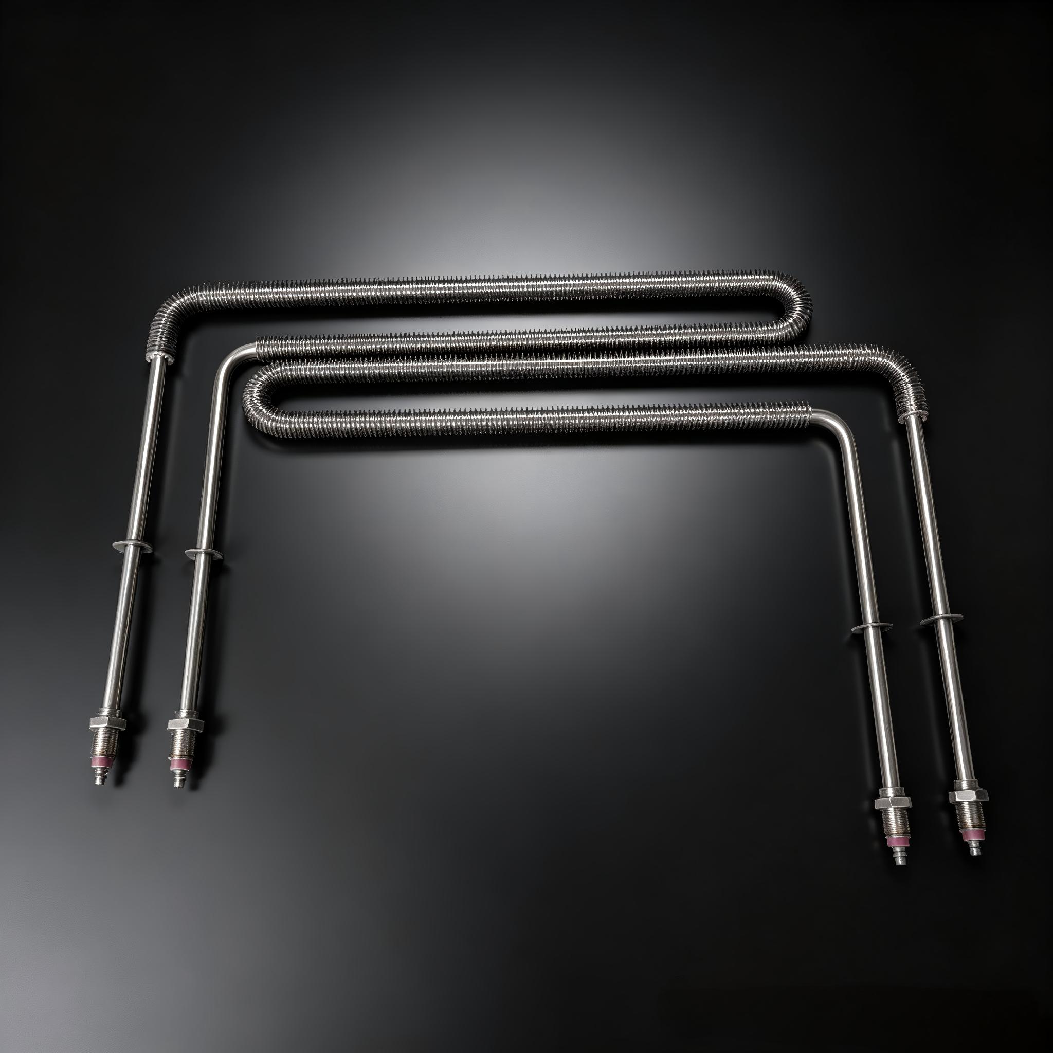 Industrial 220V 3KW L Shape Finned Tubular Air Heater